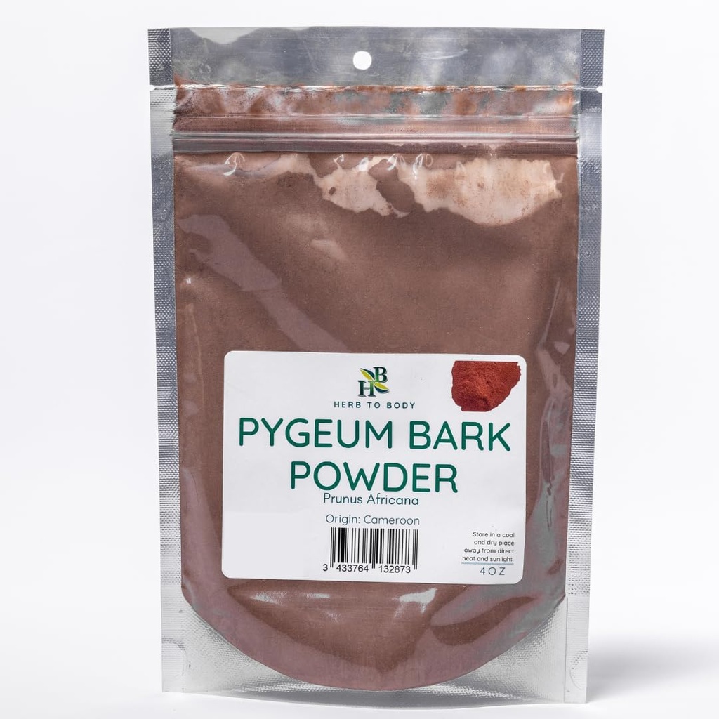 Herb to Body Pygeum Bark Pulber | Prunus Africana | Wildcrafted | 4oz