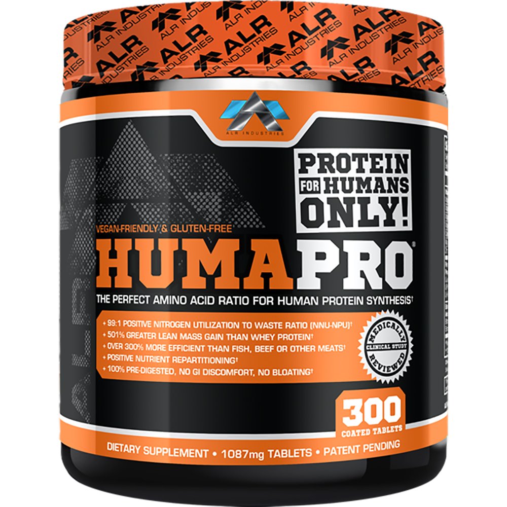 Humapro tabletid | Aminohapped Proteiin Maatriks inimestele | 99% kasutamine lahja lihase jaoks | Vegan, Gluteenivaba | 300 tabletti / 60 serveerimist