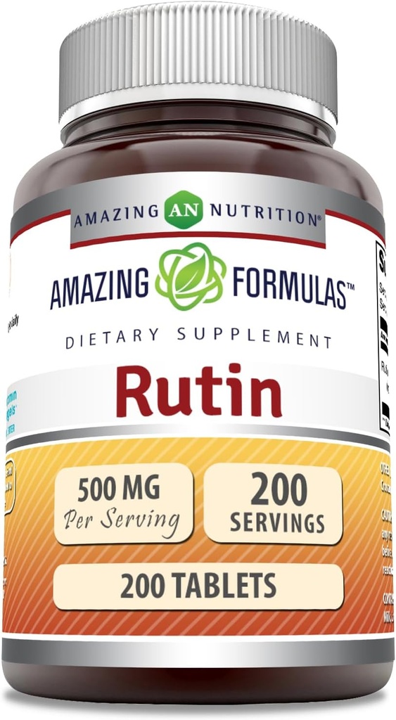 Amazing Formulas Rutin 500mg 200 Tablets Supplement | Non-GMO | Gluteenivaba | Made in USA