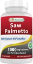 Parimad looduslikud Saw Palmetto 10: 1 Ekstrakti eesnäärme lisandid meestele - 120 kapslit - valmistatud Pygeum Bark 4: 1 ekstrakti ja kõrvitsaseemne pulber