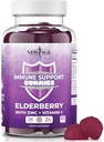 NEW AGE Immuunsüsteemi tugikummid - Sambucus Black Elderberry Gummies koos C-vitamiini ja tsingiga (immuuntugi 60 kummikut)