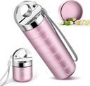 Metal Travel Pill Organizer, kaasaskantav iganädalane pillide kast, veekindel Suur alumiiniumi sulam 7-päevane vitamiinikonteiner, BPA tasuta igapäevane meditsiini korraldaja Vitamiini, toidulisandi, kalaõli (Cute Pink)