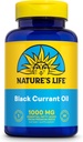 NATURE's LIFE Black Sõstra seemneõli 1000mg - must sõstraõli, looduslik oomega 6 gamma-linoleenhape (GLA) ja oomega 3 alfa-linoleenhape (ALA), 60-päevane garantii, 60 serveerimist, 60 softgelit