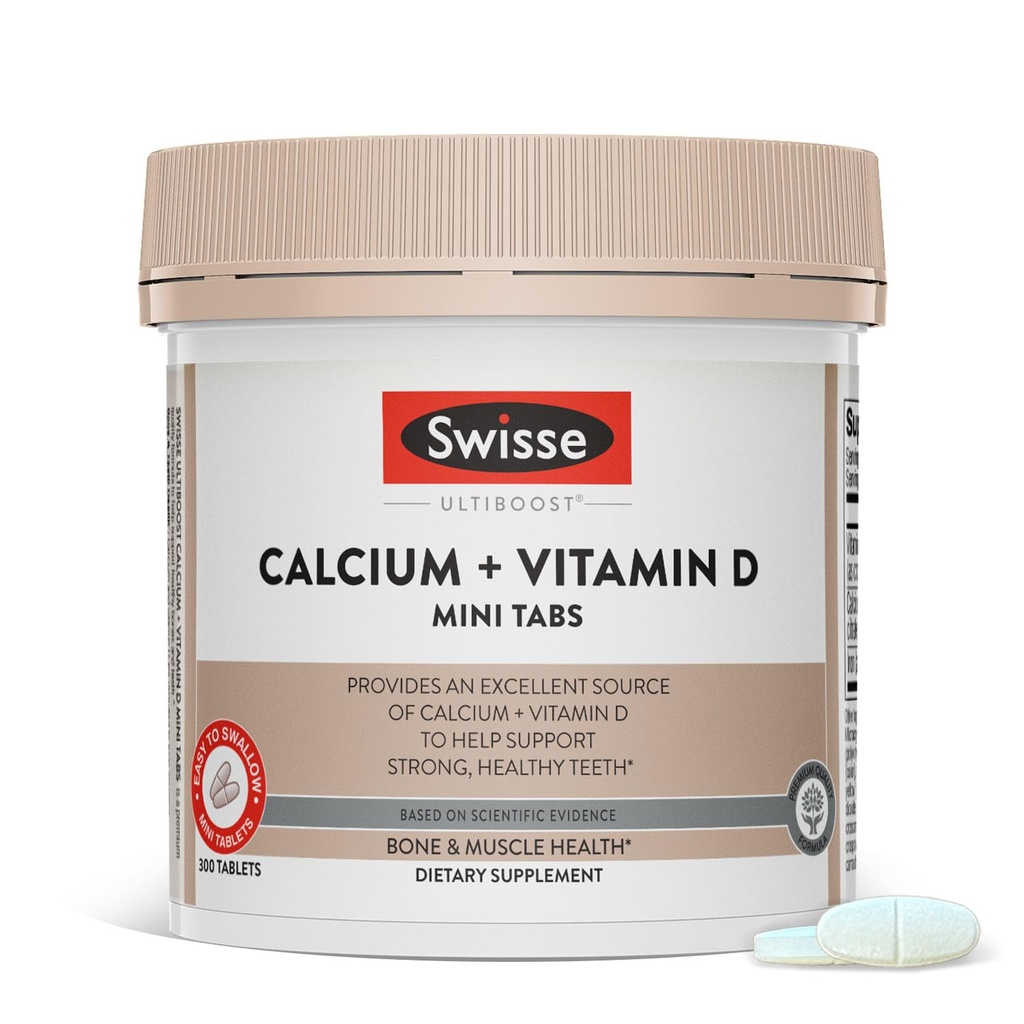 Šveitsi kaltsium D3-vitamiini ja tsitraadiga 830mg | Naiste ja meeste lisand | Luutugevuse tugi | Calcio | 300 tabletti | 2-kuuline pakkumine