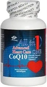Kõik 1 Advanced Heart Care CoQ10 Fish Oil Flaxseed Letsitiin.