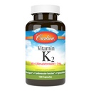 Carlson - K2-vitamiin, MK-4 (menatetrenoon), K-vitamiini lisand, luu ja südame tervis, K2-vitamiin, sojavaba, K-2-vitamiin, K2-vitamiinid, 180 kapslit
