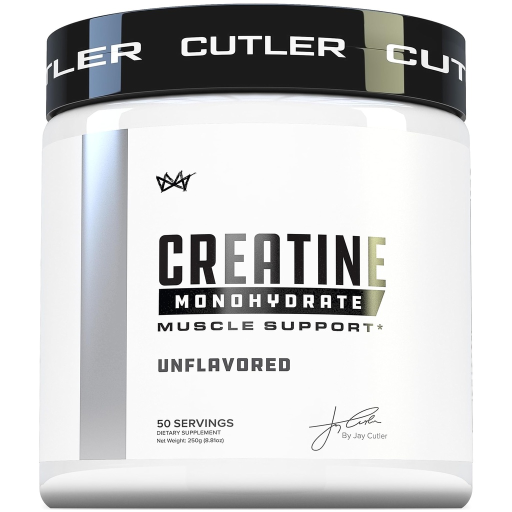 Cutler Nutrition Puhas kreatiini monohüdraat - 5 g 50 serveerimise kohta - Premium lihaste ehitaja suurendab tugevuse jõudlust ja taastumist - maitsetu lihtsaks segamiseks