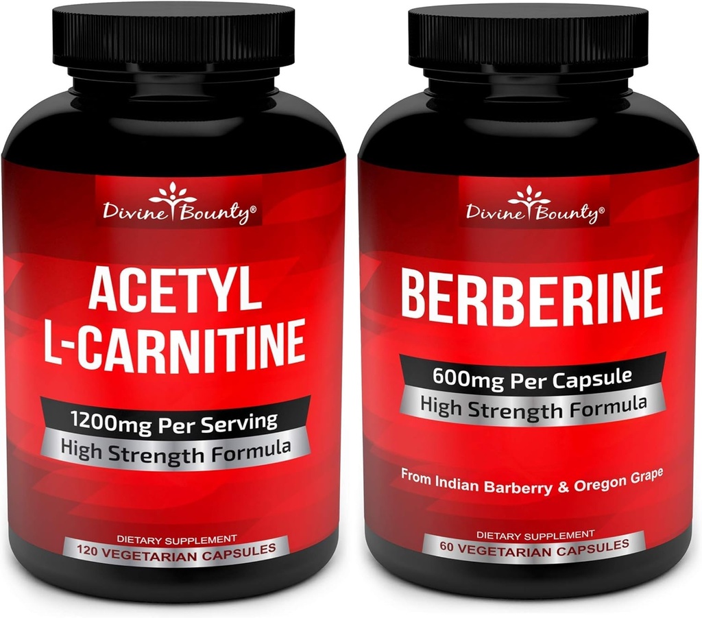 Divine Bounty Atsetüül L-karnitiin & Berberine Complex Bund.