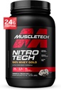 MuscleTech vadakuvalgu pulber , Nitro-Tech vadaku kuldvalgu pulber , vadakuvalgu isolaatsmoothie segu , valgupulber naistele ja meestele , küpsised ja kreem , 2 lb (28 Servings) - pakend võib erineda