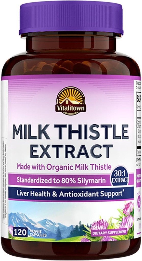 Vitalitowni orgaaniline piimaohakas Antioksüdandi tugi, Detox & Cleansing, 120 Vegan Caps