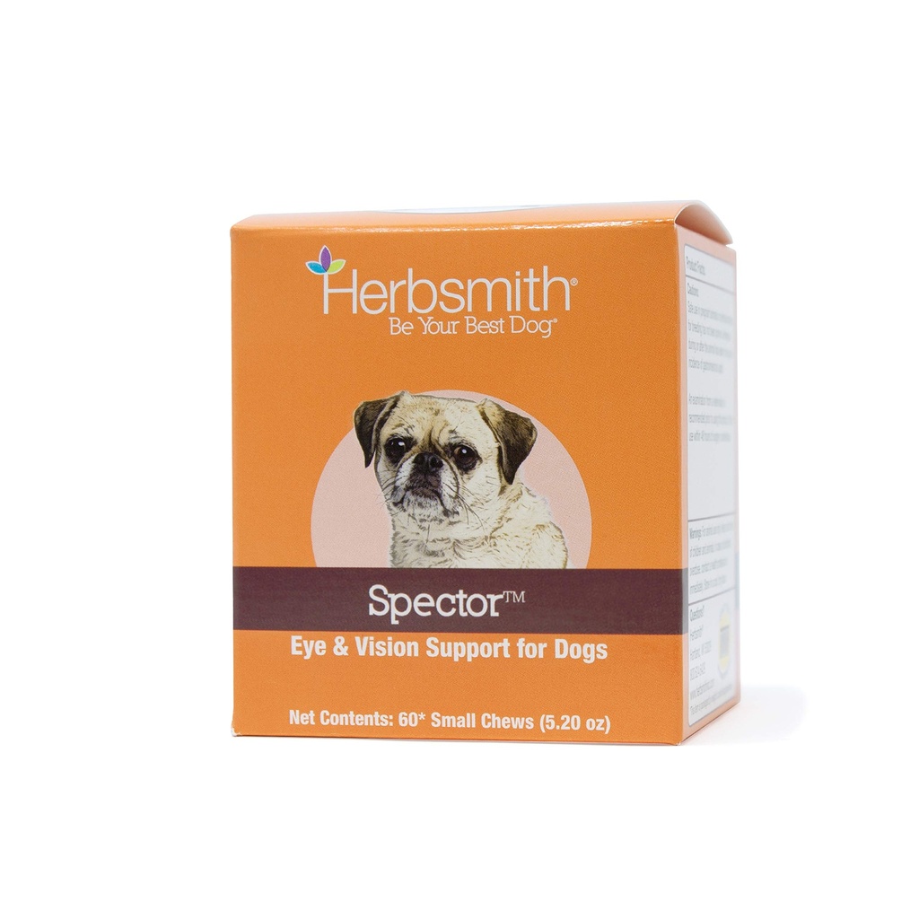 Herbsmith Spector - Eye and Vision Support for Dogs - Repair Greying to the Eyes - Senior Supplement for Dogs - Antioxidant for Dogs - 60ct Small Chews
