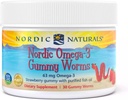 Nordic Naturals Nordic Omega-3 Gummy Worms, Maasikas - 30 Gummy Worms - 63 mg Total Omega-3s koos EPA & DHA - - 30 Servings