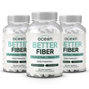 Orgaanika Ocean Better Fiber - Daily Fiber Supplement - Soft Stool for Effortless Bowel Movements - koos Psyllium Hulk ja Libe Elm - 3 pudelit