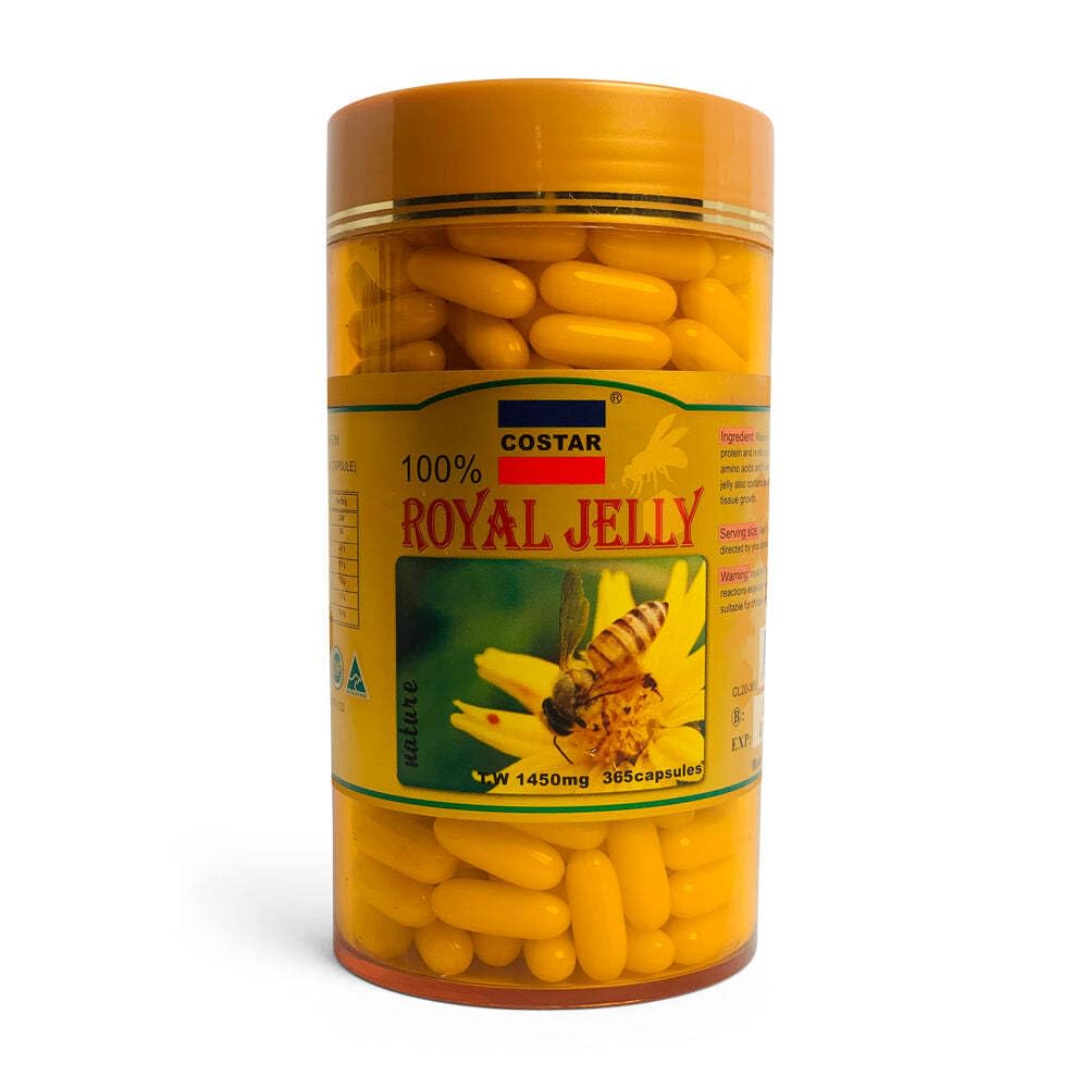 Royal Jelly Supplement 1450mg - 365 kapslit - rikkalikult toitaineid elujõu ja heaolu jaoks - valmistatud Austraalias