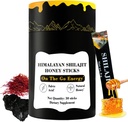 Himaalaja puhas Shilajit Honey Sticks Gold- Safran, Honey - 75% Fulvic Acid, 85+ Trace Minerals - meestele Naised - 30 Sticks (Shilajit Honey 30 Sticks)