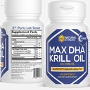 Antarktika krillõli täiendus - DHA EPA Omega 3 lisa antioksüdant Astaksantiiniga - Omega 3 kalaõli aju, südame ja liigeste tervise toetamiseks - 60 krillõli softGels