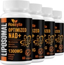 1300 MG Liposomal NAD+ Supplement | Kõrgeim imendumine | Purest NAD Supplemet to Boost NAD+ Efektiivselt | NAD+ suurendamine Vananemiskahjustus, rakuenergia, pikaealisus | 240 loend