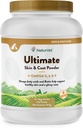 NaturVet Ultimate Skin & Coat Powder Lemmiklooma Täiendus koertele ja kassidele - Sisaldab Omegas 3, 6, 9, Biotiin, Vitamiinid - Tervislike Koerte Coats, Kassi nahk - Maitsev Toidu Topper lemmikloomadele - 4 naela.