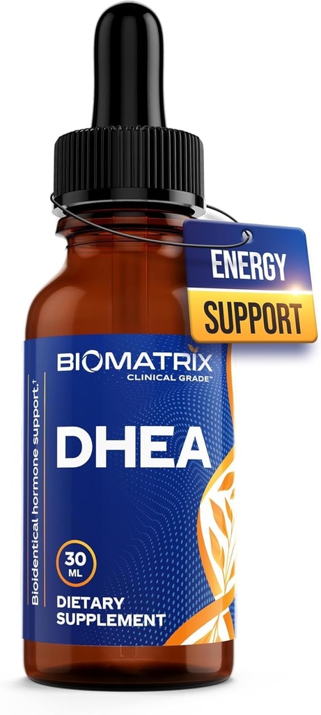 BioMatrix DHEA vedelad tilgad – kapslite või tablettide 3X imendumine – kohandatav alternatiiv DHEA 50 mg ja DHEA 100 mg-le – mikroniseeritud DHEA täiendus meestele ja naistele 30 ml, 500 serveerimist