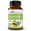 Green Papaya Fruit Extract Kapslid - Orgaanilised Papaya Ensüümid Prebiootikumid ja probiootikumid Seedetrakti Tervis - Super Seedeensüümid, Immune Support - 60 kapslit, valmistatud USAs