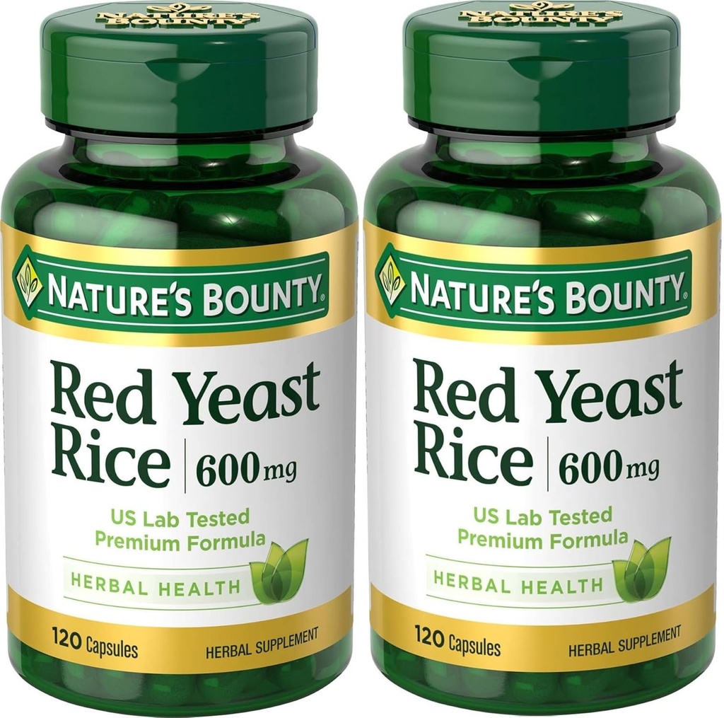Nature's Bounty Red Pärm Riis 600mg 120 kapslit (pakk 2)