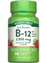 Nature's Truth B12 Vitamiin | 60 kiiret lahustuvat tabletti | 2500 mcg | foolhappega | Vegan, mitte-GMO ja gluteenivaba