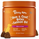 Zesty Paws Omega 3 Kalaõli koertele - Zesty Paw Dog Vitamiinid ja toidulisandid puusa, liigese ja naha jaoks, peekon (90 närimist)