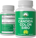 Probiootikumid Candida, Colon Cleanse, IBS ja SIBO tugi. Arst soovitas mikrobioomi lähtestada probiootiline lisand. Soolestiku tervise ja ülekasvu ravi kapslid naistele ja meestele