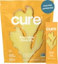 Cure Hydration | Plant-Based Electrolyte Drink Mix | No Add Sugar | FSA-HSA | Dehüdratsioon Relief Pulber valmistatud kookosvesi | Non-GMO | Vegan | Pouch of 14 Packs - Ingver Kurkum