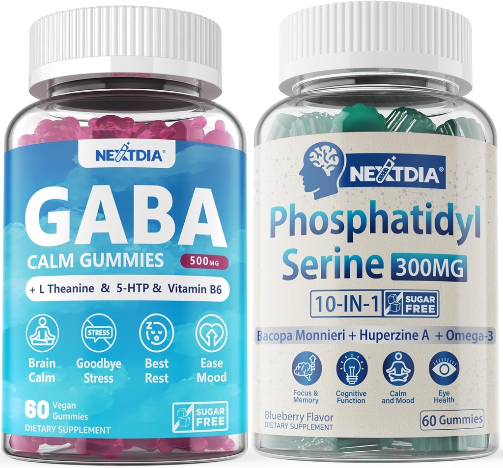 Bundle - fosfatidüülseriin Gummies 120 loeb + GABA Gummies 120 loeb