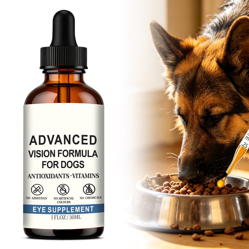 Advanced Vision Formula for Dogs - Eye Health Support with Lutein, Zeaxanthin & Astaxanthin - Helps Maintain Clear Vision & Comfort - 30ml Liquid Supplement