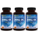 BioEmblem 3 Pack Antarktika krillõli 1000mg Softgels, Omega-3s õli kõrge EPA + DHA, astaksantiin ja fosfolipiidid, toetab aju tervist, 180-Count Non-GMO, Gluteenivaba, 90 päeva pakkumine