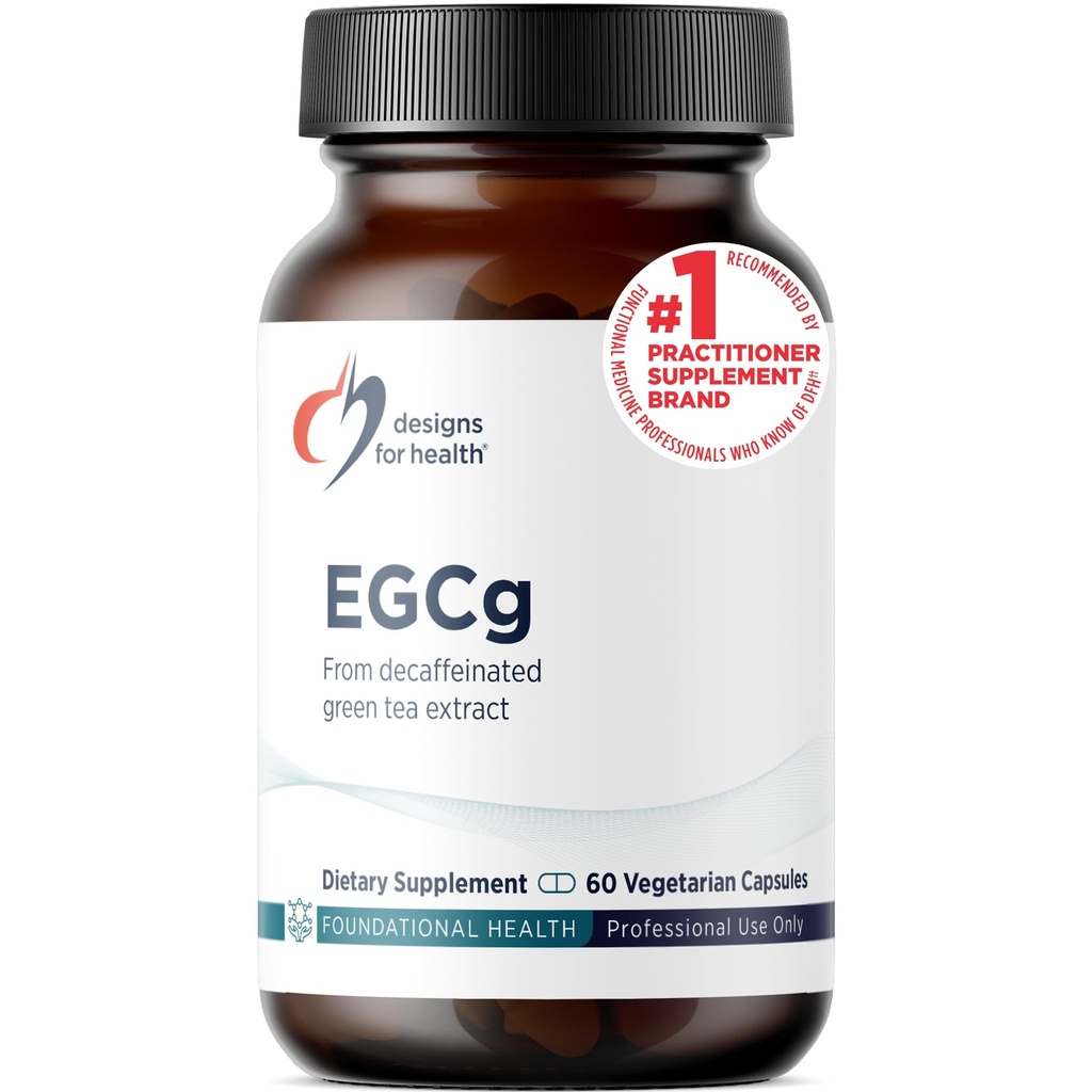 Disainid Health EGCg - kofeiinivaba rohelise tee ekstrakt (225mg) + Polüfenoolid Antioksüdant täiendus - Non-GMO Vegan Green tee pillid (60 kapslit)