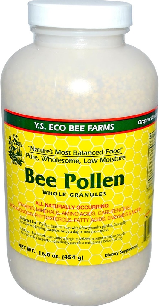 Mesilaste õietolm - madal niiskus kogu graanulid YS Eco Bee Farms 16 oz Granular