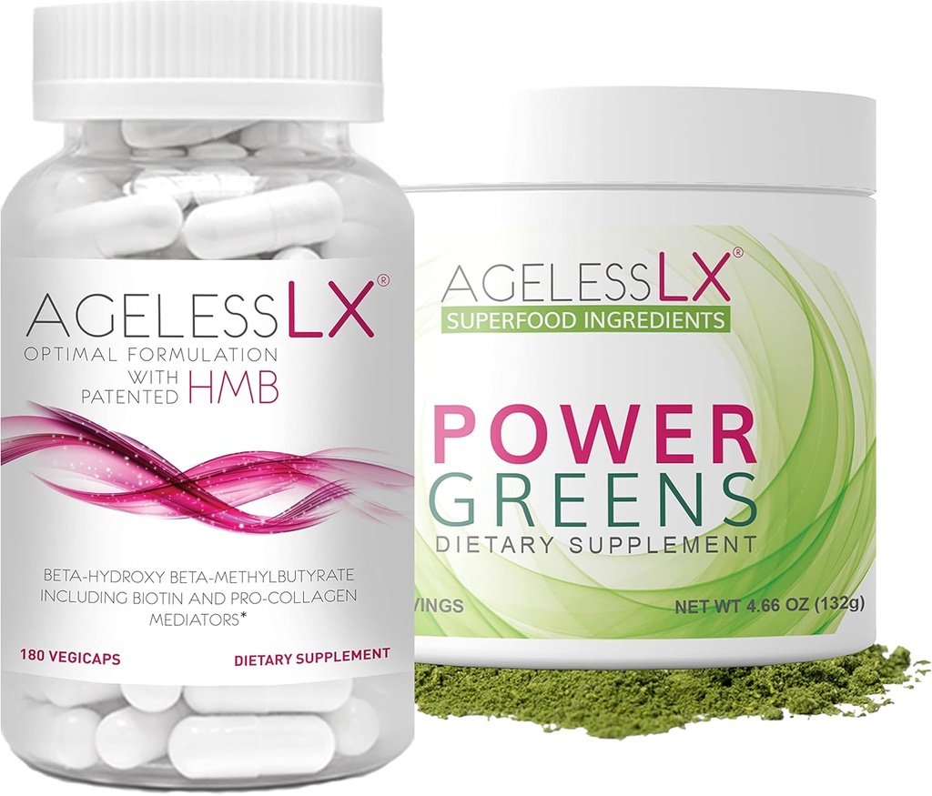 AgelessLX kapslid Power Greens Superfood Powder