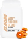 RAW Whey Protein Pulber Blend, Glazed Donut (20 Servings) - Rohusööt mikrofiltreeritud valk Isolaat lihaste kasvuks ja taastumiseks - Pre & Post Workout Sport Nutrition Supplement meestele ja naistele