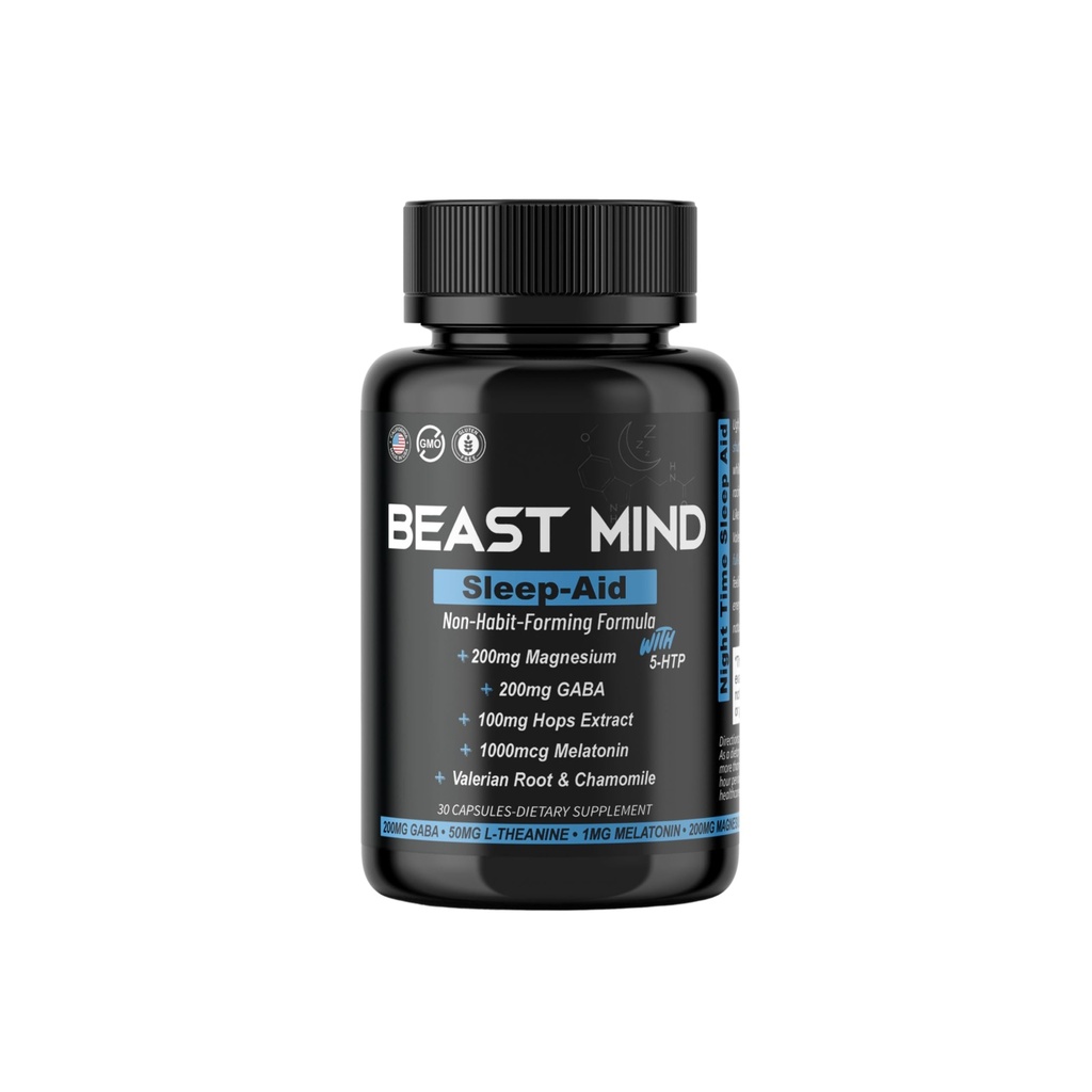 Mitte-Habit moodustamine Sleep Aid: Ärka üles värskendatud - Võimas valem melatoniini, GABA, Valerian Juur, Kummel, Magneesium Rahulik ja sügav uni - 30 kapslit