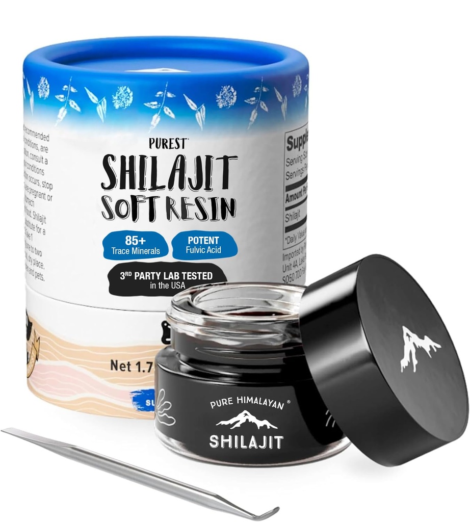 Shilajit Pure Himalyan Shilajit ®, Himaalaja pehme vaik, energia ja immuunsuse tugi, Fulvic Acid looduslik allikas ja 85+ jälje mineraalide lisand meestele ja naistele (50 ml / 1,5 fl oz)