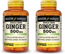 MASON NATURAL Terve ürdi ingver 500 mg, looduslik taimsete täiendada, 60 kapslit (pakk 2)