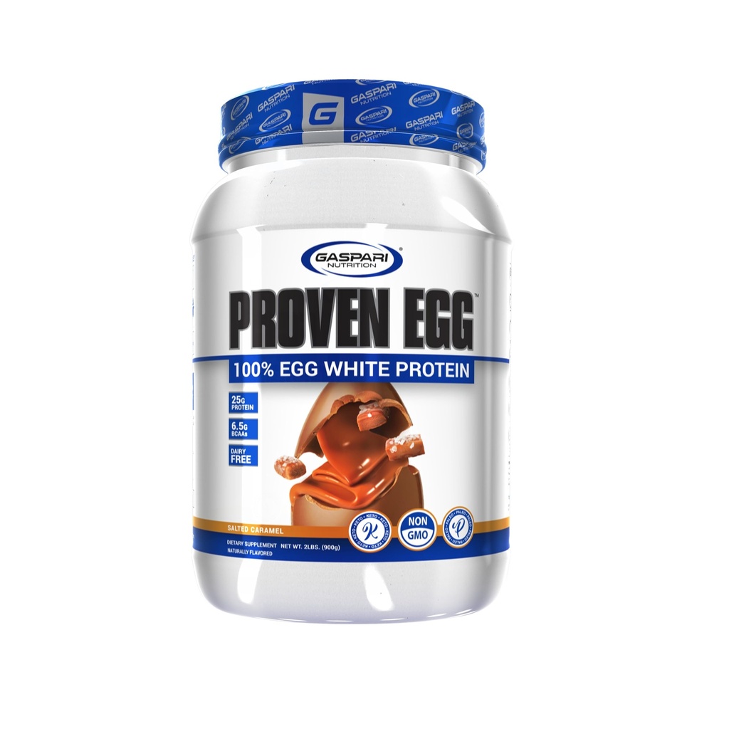 Gaspari Nutrition tõestatud muna, 100% munavalge valk, 25 g valku, Keto sõbralik, piima ja laktoosivaba, sojavaba (2 naela, soolatud karamelli)