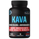 9in1 Kava Kapslid 5-kuuline pakkumine 15: 1 Väljavõte une, meele ja immuunsuse toetamiseks - 9 looduslikku maitsetaime, sealhulgas Ginkgo, Ashwagandha, Graviola, Valerian & More - 150 vegankapslit