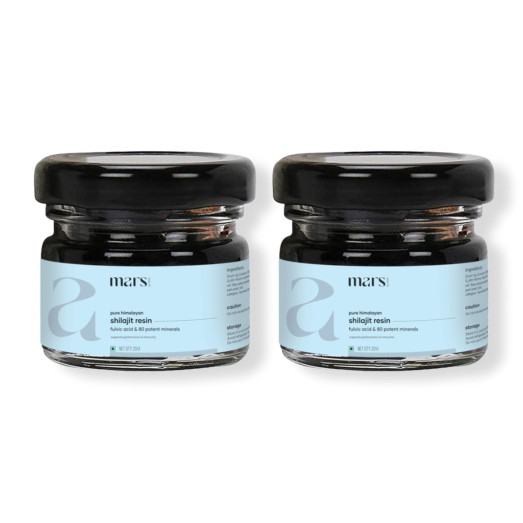 mars by GHC Himalayan Organic Shilajit Resin, 15g, Pack of 2 | Natural Resin Sourced from the Himalayas, 0, Supports Energy, Supports Overall Wellness