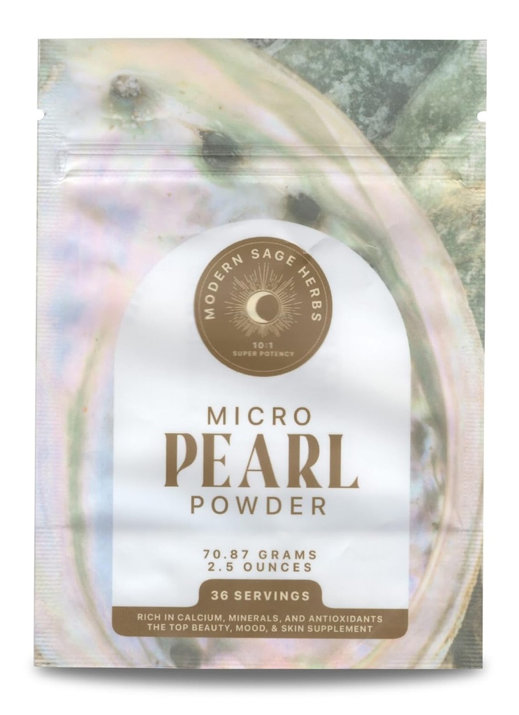 2.5oz Pure Pearl Powder 10: 1 Super Concentrated Extract. 36 Servings. Täiendus kollageeni, vananemisvastase ja antioksüdandi tootmiseks. Toetab nahka, silmi, küüneid, kiirgavat ilu kaasaegsete salveitaimede poolt.