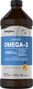 Torustik Rock Omega 3 Kalaõli Vedelik Täiendus | 16 Fl Oz | Elavhõbedavaba | Sidrunimaitse | 1370 mg Active Omega-3 | meestele ja naistele | Mitte-GMO, Gluteenivaba