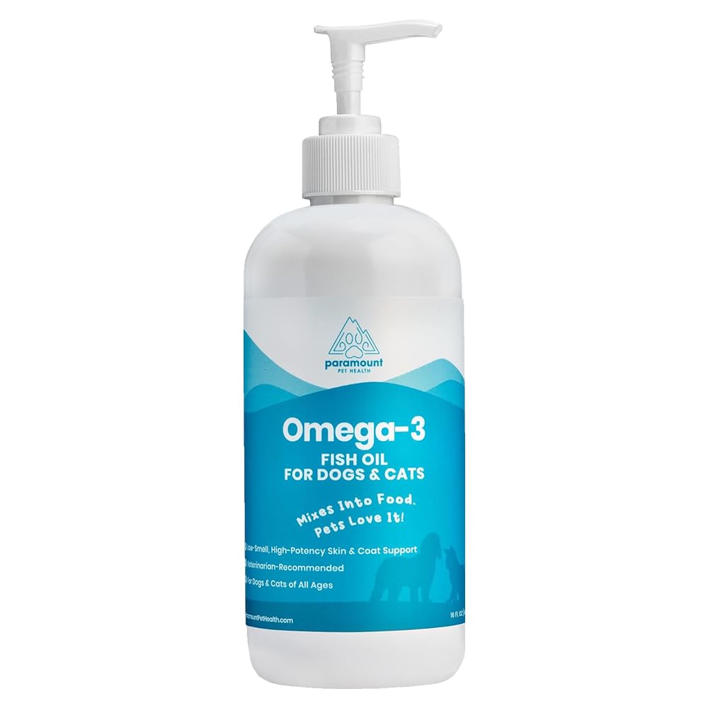 Metsikult püütud omega 3 kalaõli koertele ja kassidele, vedel EPA DHA lisand nahale, karvale, liigestele ja südamele, madal Omega 3 tilka väikestele koeratõugudele ja sügeleva nahaga kassidele, 16 oz