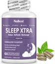 NuBest Sleep Xtra toetab tervislikku und täiskasvanutele  Vitamin Vitamiin B6, melatoniin, ashwagandha, kummel, Valerian & More - Non Habit-Forming | 60 Vegan kapslit |1 kuu pakkumine