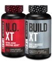 Jacked Factory Muscle Builder Supplement Stack - Build-XT Muscle Builder & N.O. XT Lämmastikoksiidi Boosting Agent Dual Support (60 päeva pakkumine)