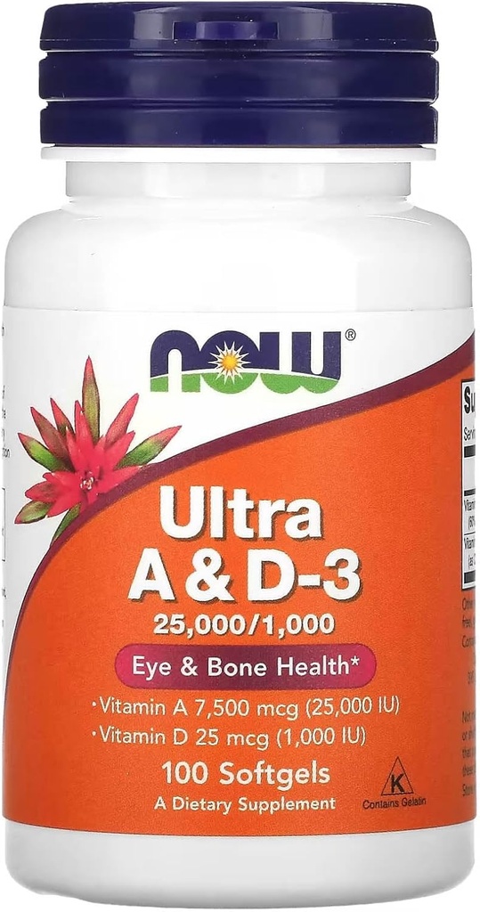 Ultra A & D3, 100 Softgels by Now Foods (pakk 3)