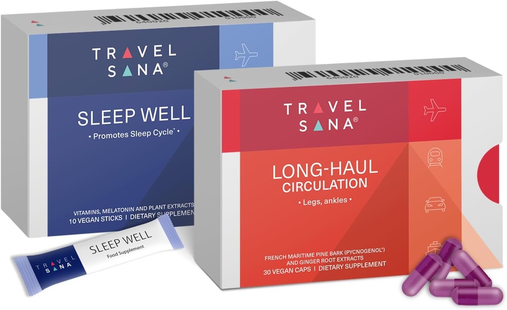 Long-Haul Circulation (30 Vegan Caps) + Sleep Well (10 Pulgad)
