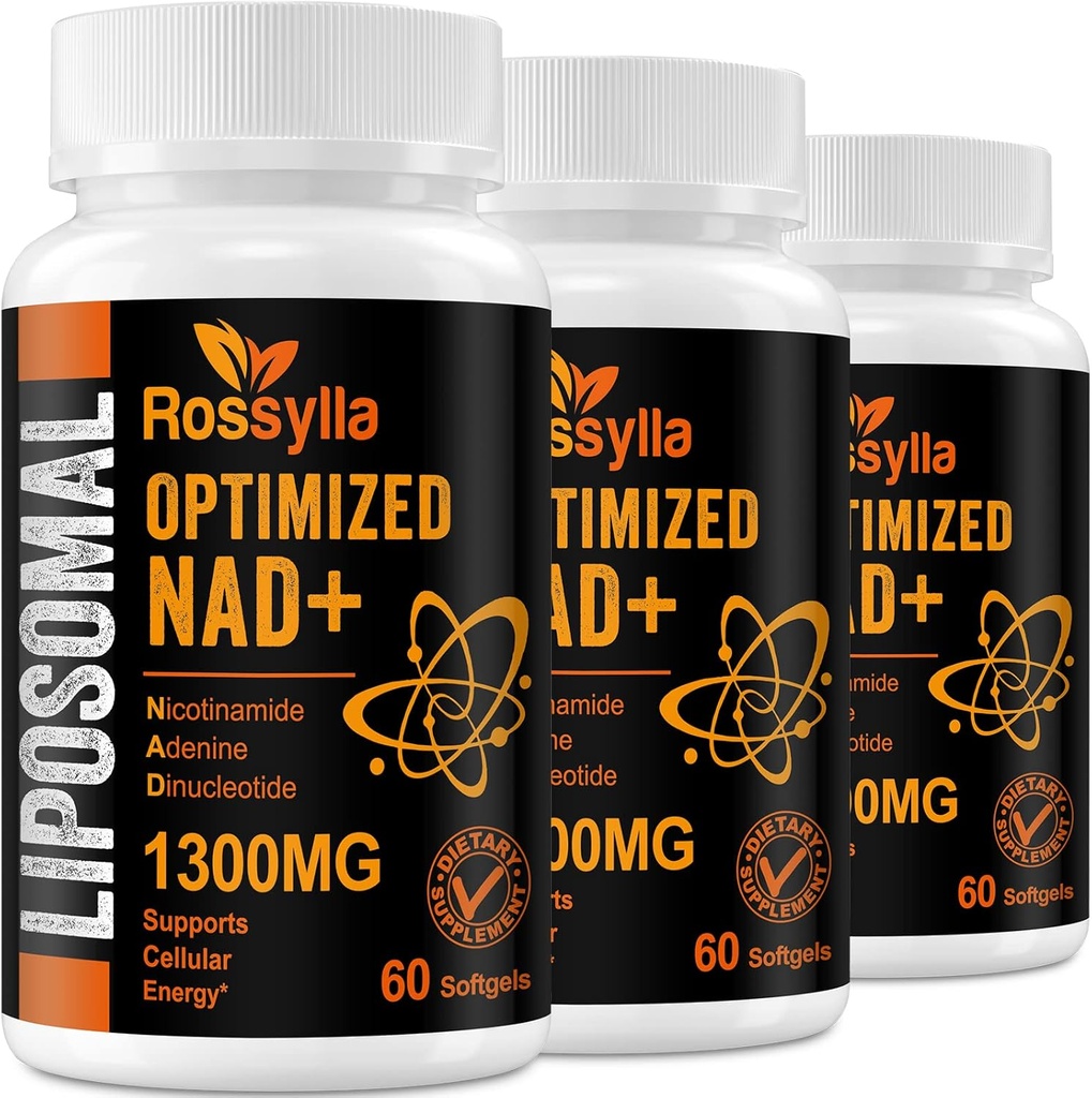 1300 MG Liposomal NAD+ Supplement | Kõrgeim imendumine | Purest NAD Supplemet to Boost NAD+ Efektiivselt | NAD+ suurendamine Vananemiskahjustus, rakuline energia, pikaealisus | 180 loend